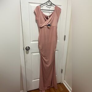 Pinkblush Blush Pink Maxi Dress (maternity)